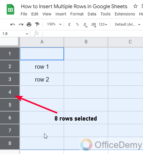 How to Insert Multiple Rows in Google Sheets 5