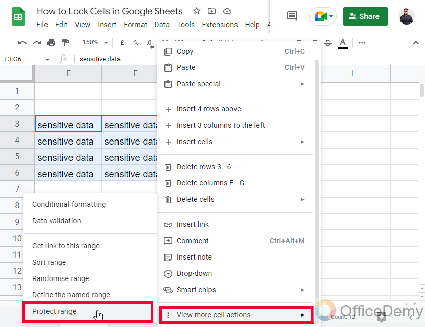 How to Lock Cells in Google Sheets 9