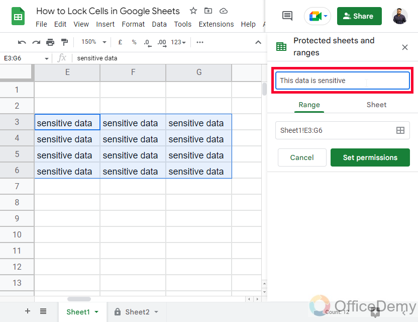 How to Lock Cells in Google Sheets 4