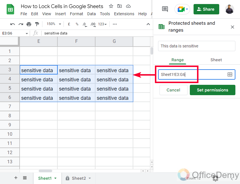 How to Lock Cells in Google Sheets 5