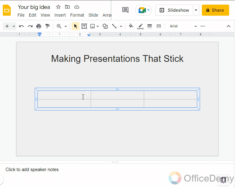 How to Make a Table in Google Slides 4