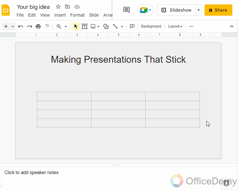 How to Make a Table in Google Slides 5