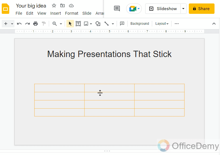 How to Make a Table in Google Slides 6