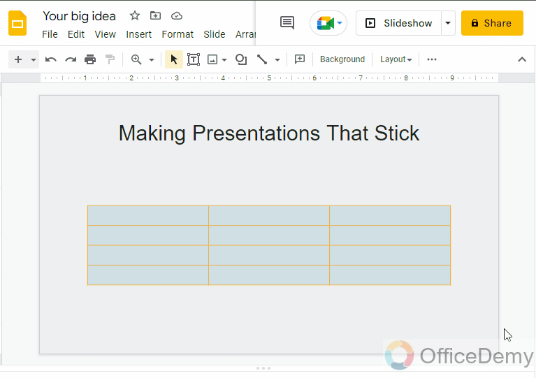 How to Make a Table in Google Slides 10