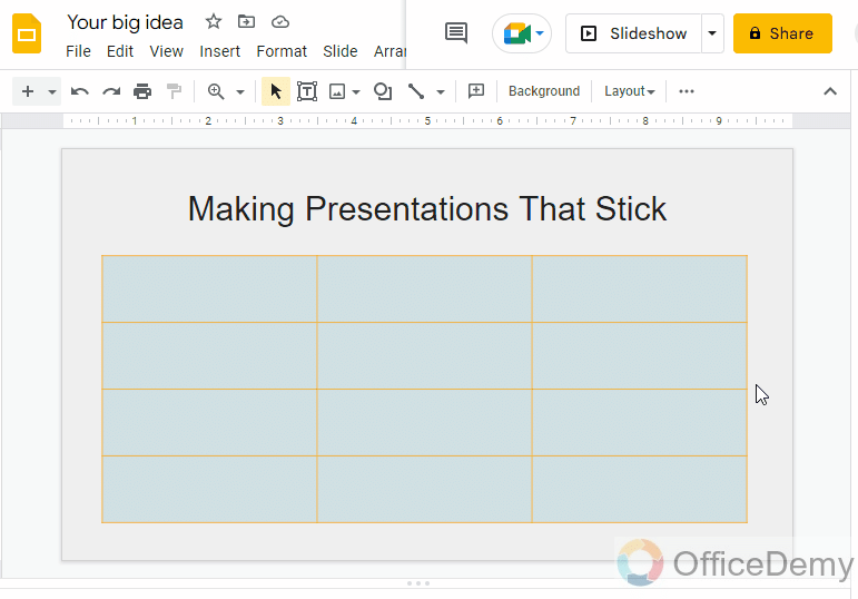 How to Make a Table in Google Slides 11
