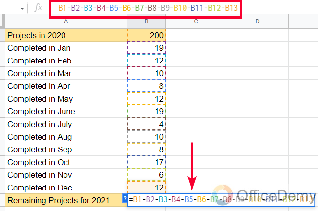 How to Subtract in Google Sheets 19