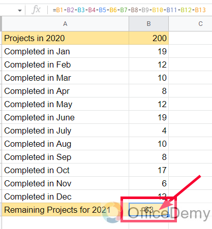 How to Subtract in Google Sheets 20