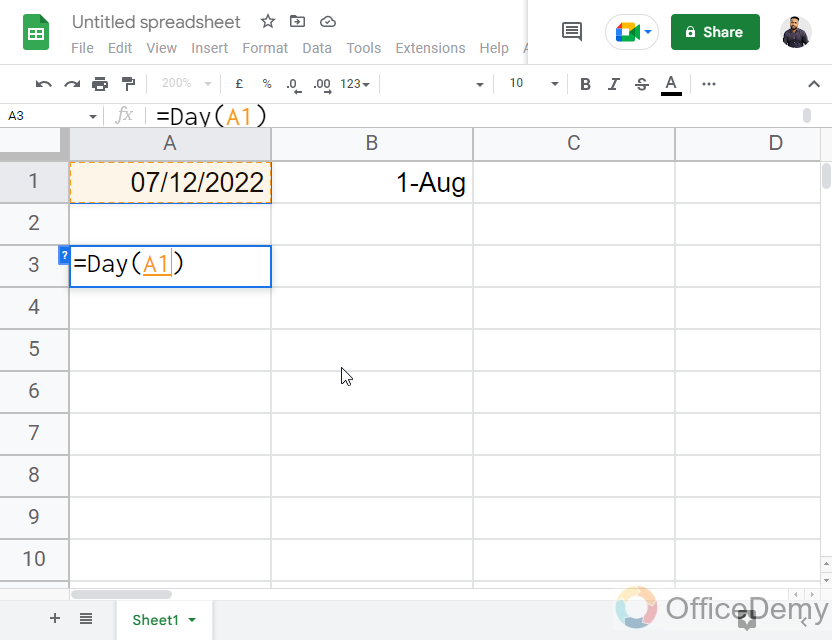How to Use DAYS Function in Google Sheets 7