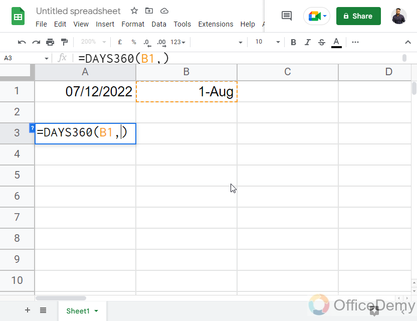 How to Use DAYS Function in Google Sheets 10