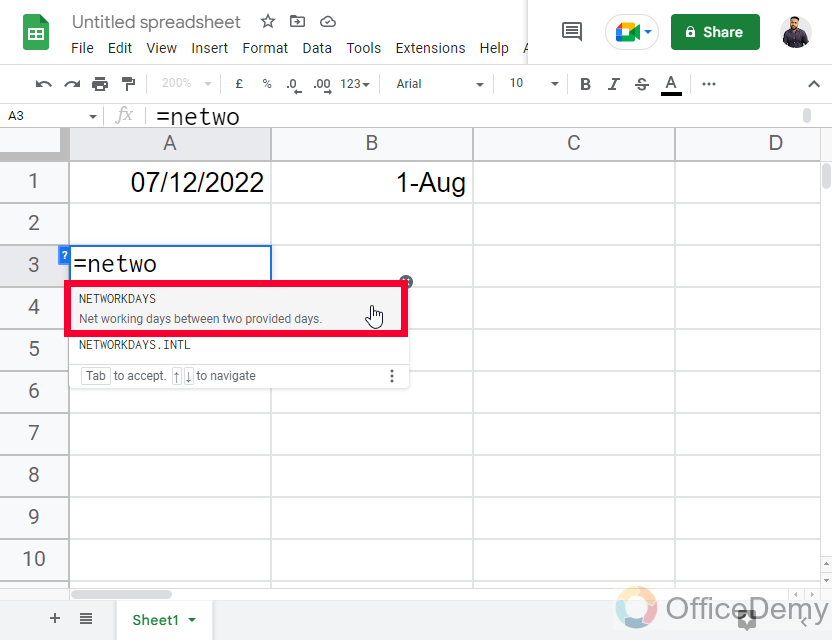 How to Use DAYS Function in Google Sheets 13