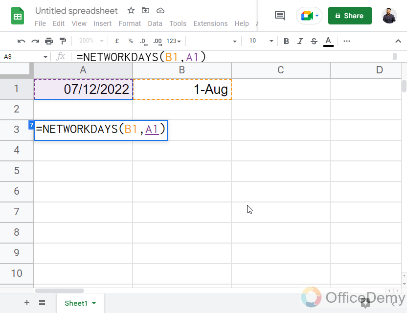 How to Use DAYS Function in Google Sheets 15