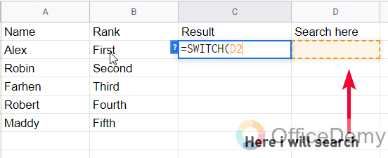 How to Use Switch Function in Google Sheets 3