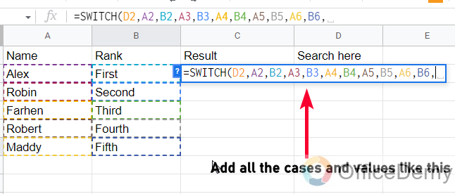 How to Use Switch Function in Google Sheets 6