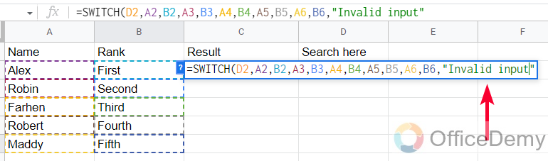 How to Use Switch Function in Google Sheets 7