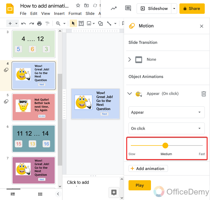 How to add animation to google slides 12