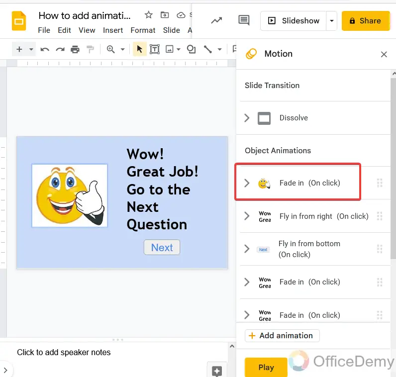 How to add animation to google slides 23