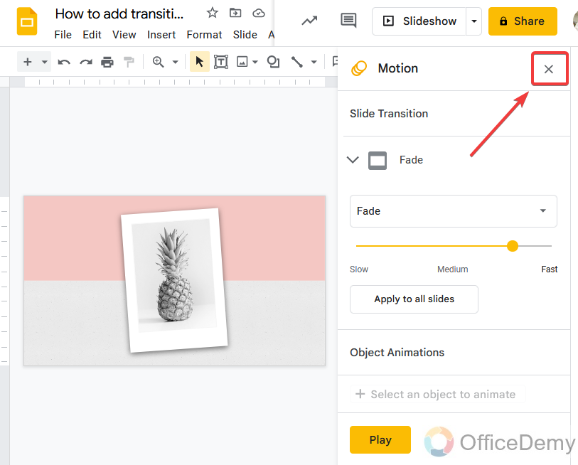 How to add transitions on google slides 10