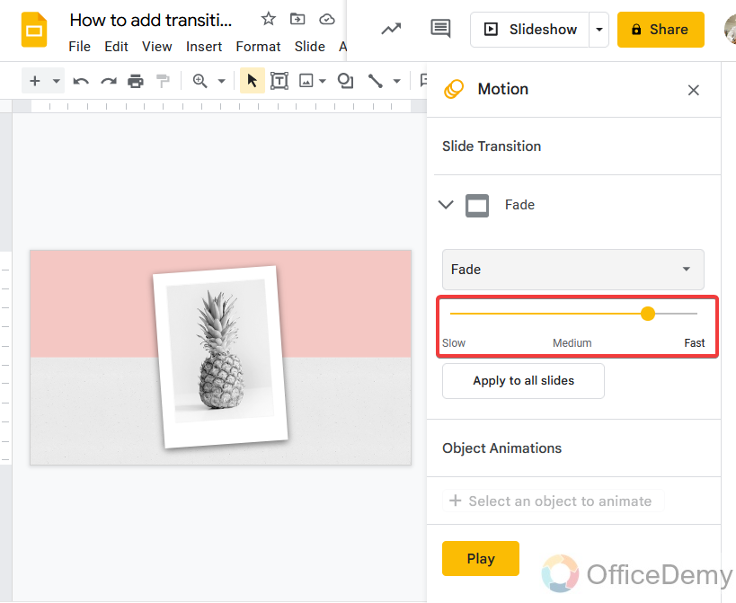 How to add transitions on google slides 8