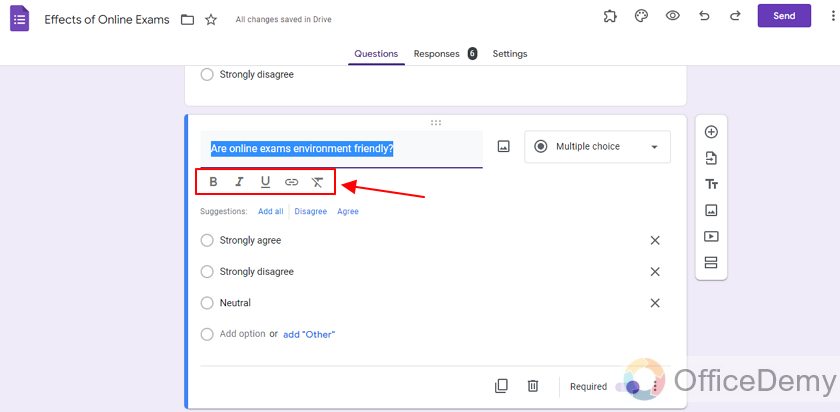How to bold text in google forms 10