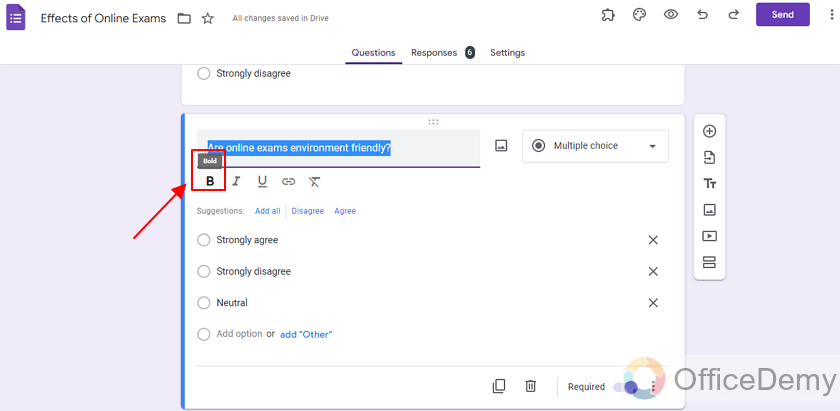 How to bold text in google forms 11
