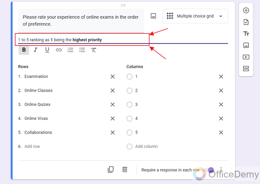How to do ranking in google forms 11