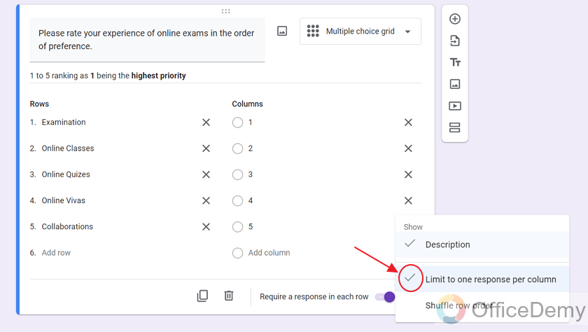 How to do ranking in google forms 13