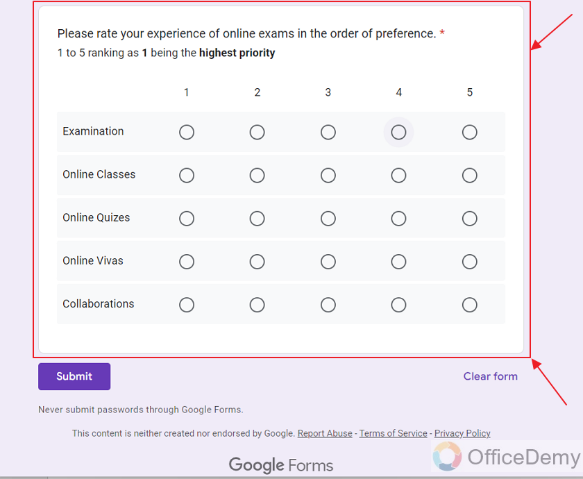 How to do ranking in google forms 15