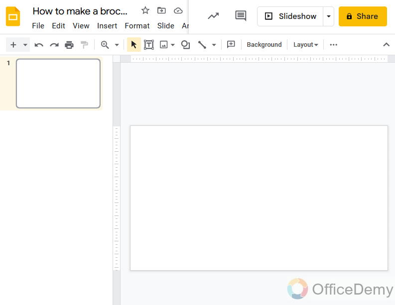 How to make a brochure on Google Slides 1