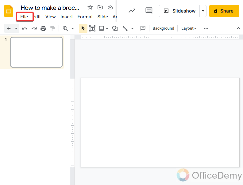 How to make a brochure on Google Slides 2