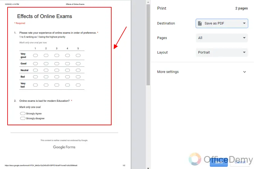 How to print a google form 12