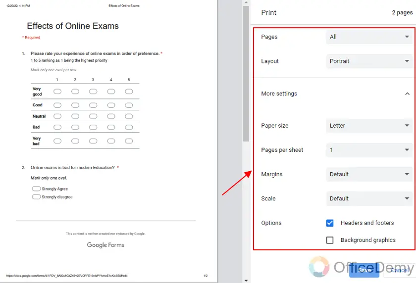 How to print a google form 14