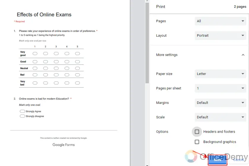 How to print a google form 16