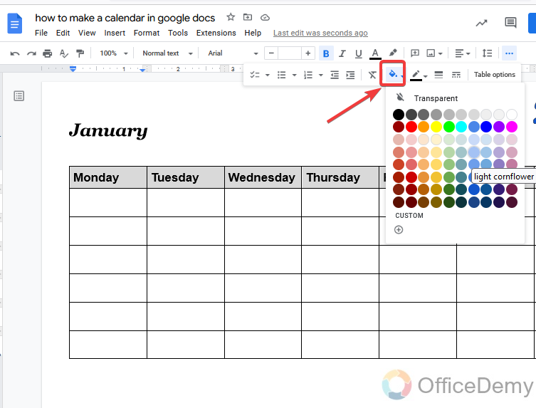 how to make a calendar in google docs 15