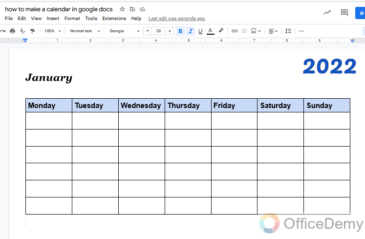 how to make a calendar in google docs 16