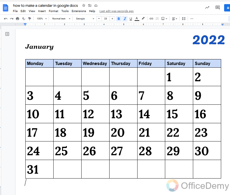 how to make a calendar in google docs 17