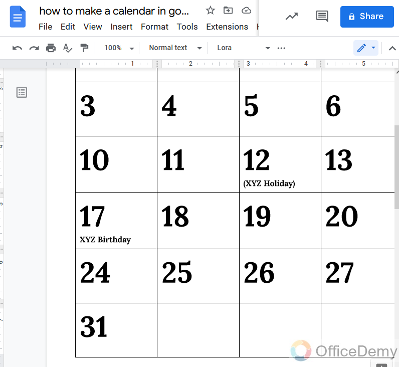 how to make a calendar in google docs 19