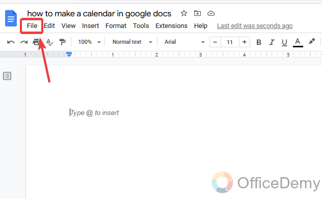 how to make a calendar in google docs 2