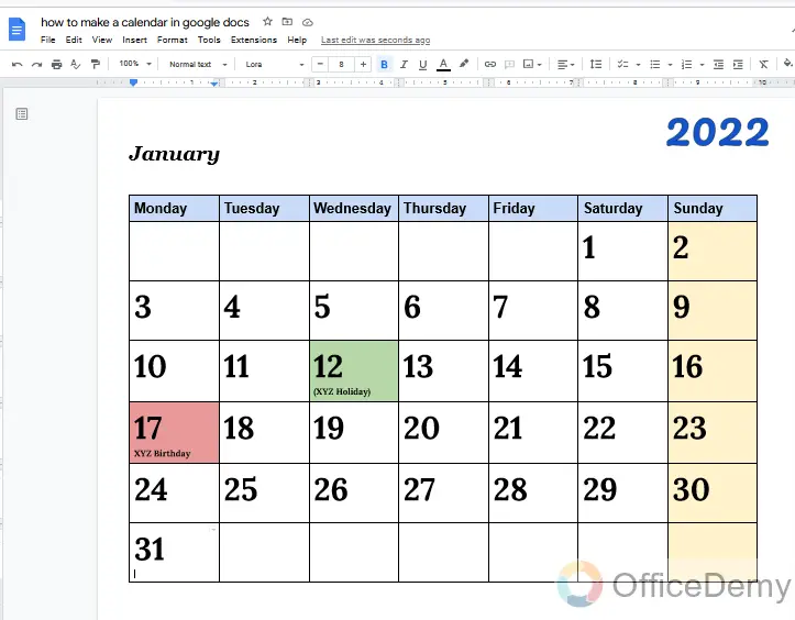 how to make a calendar in google docs 21