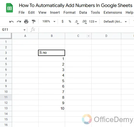 How To Automatically Add Numbers In Google Sheets 6