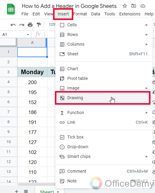 How to Add a Header in Google Sheets 16