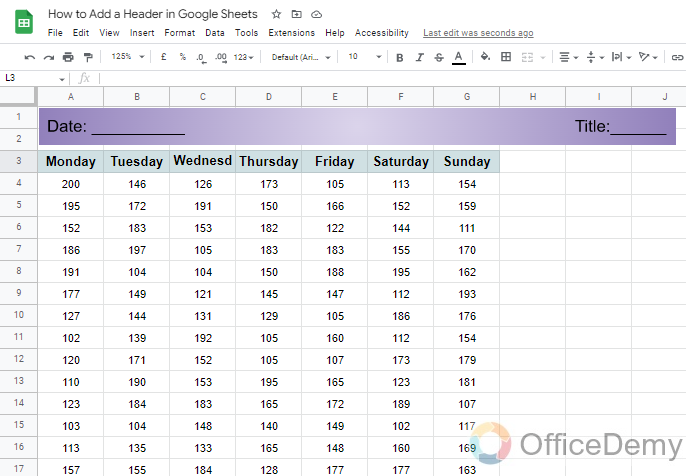 How to Add a Header in Google Sheets 21