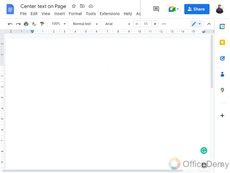 How to Center Text on a Page in Google Docs 1
