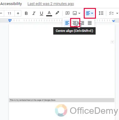 How to Center Text on a Page in Google Docs 16