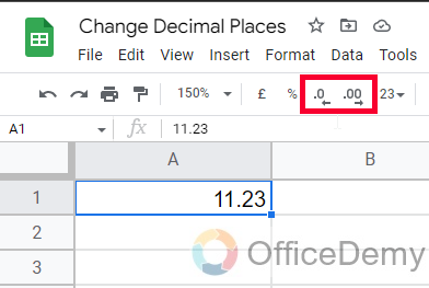 How to Change Decimal Place in Google Sheets 2