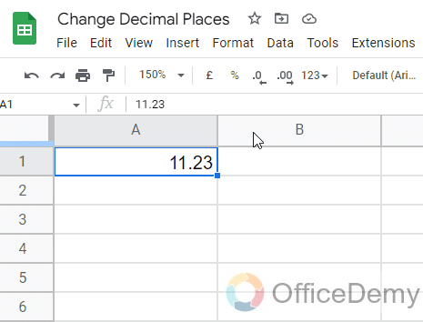 How to Change Decimal Place in Google Sheets 4