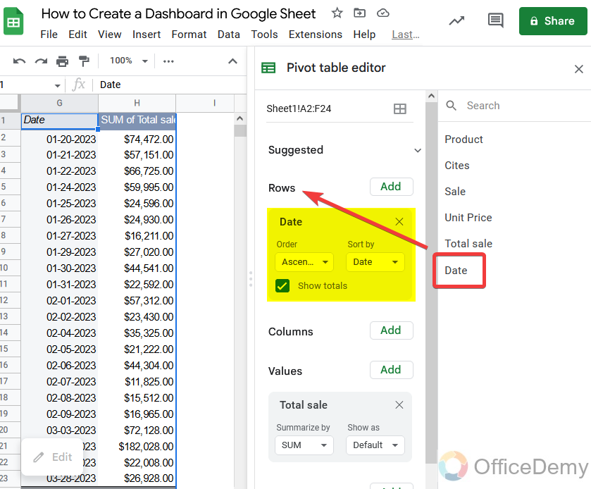 How to Create a Dashboard in Google Sheets 10