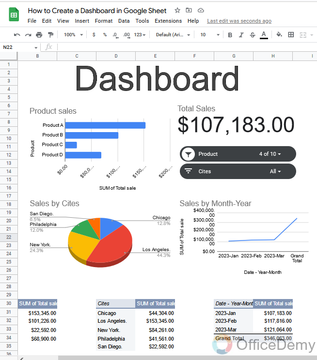 How to Create a Dashboard in Google Sheets 28