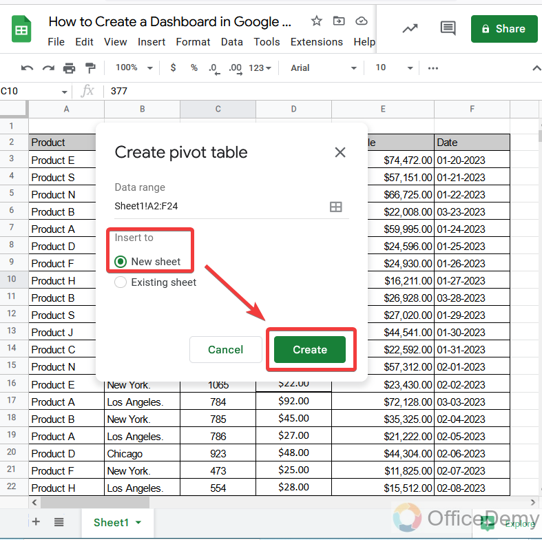 How to Create a Dashboard in Google Sheets 3