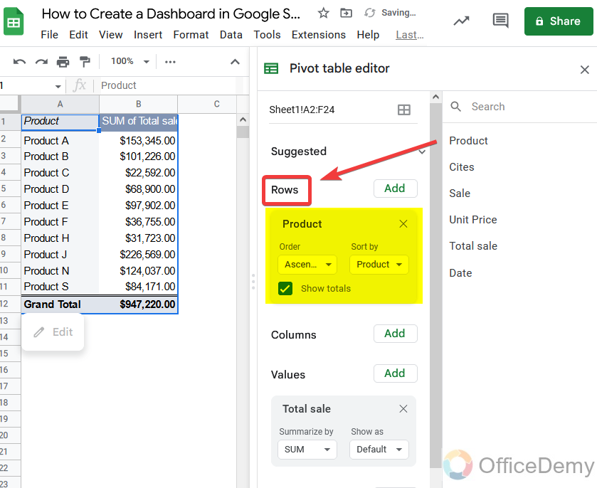 How to Create a Dashboard in Google Sheets 6