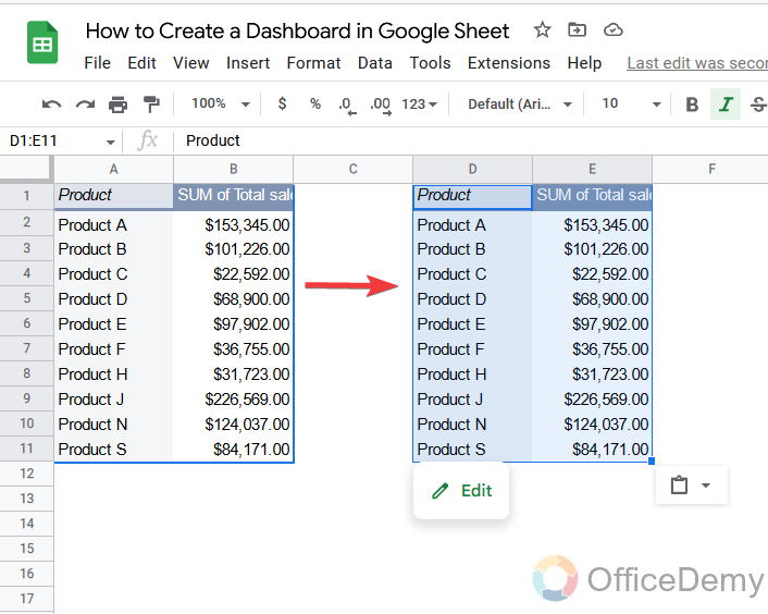 How to Create a Dashboard in Google Sheets 8